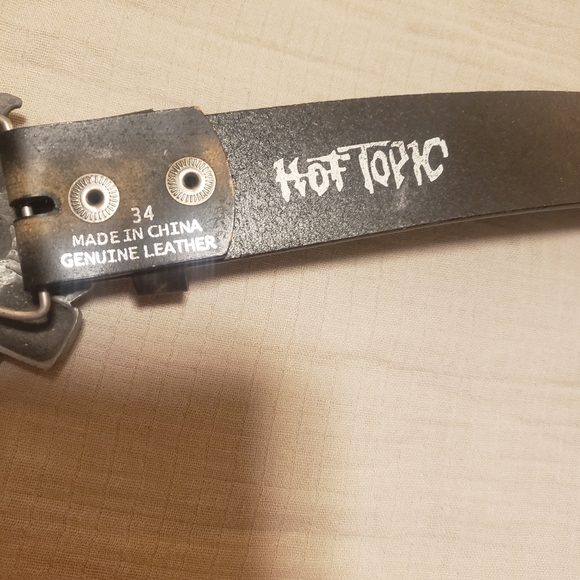 Leather belt sz34 with zippo lighter - Picture 4 of 6